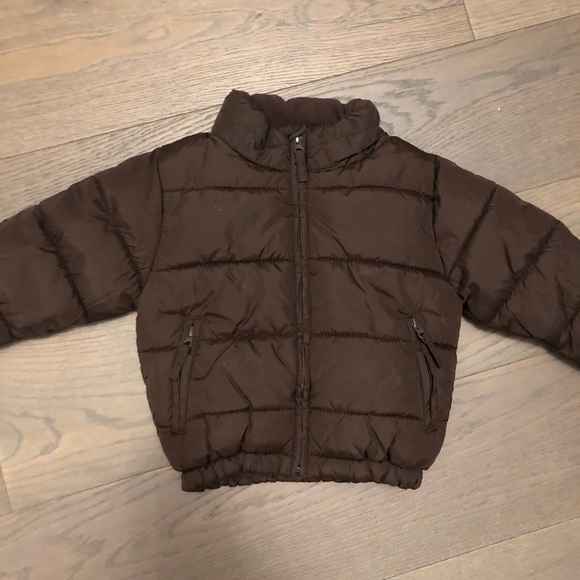 H&M brown warm winter jacket sz 2T brand new - Picture 2 of 3